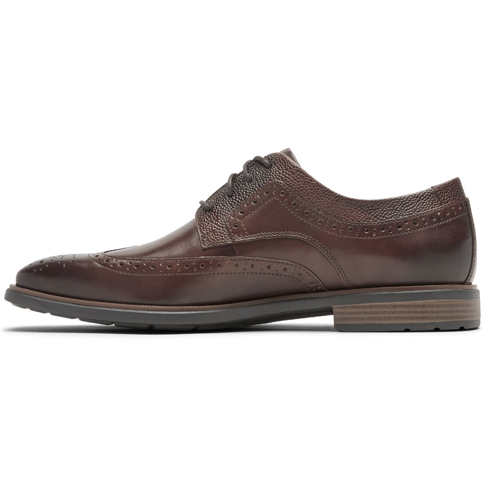 Rockport Mens Lace Up Brown - Farrow Wingtip - UK 598-SLYBHR